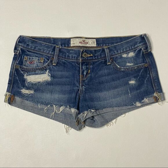 Hollister | Factory Distressed Denim Shorts - Picture 1 of 4